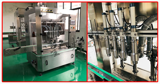 星火廠房老干媽辣椒醬灌裝機及細節實拍