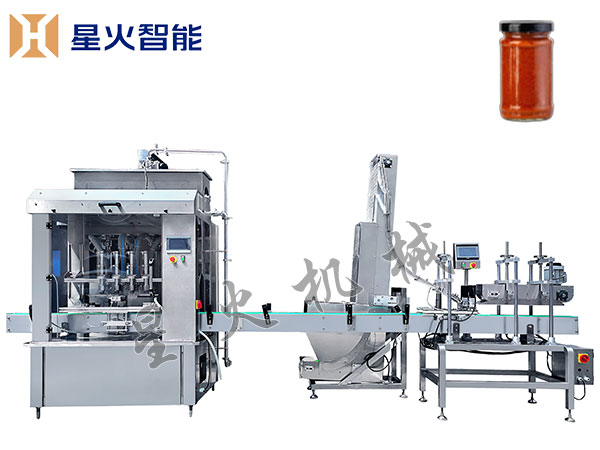 1L蒜蓉醬灌裝機(jī)壓蓋生產(chǎn)線
