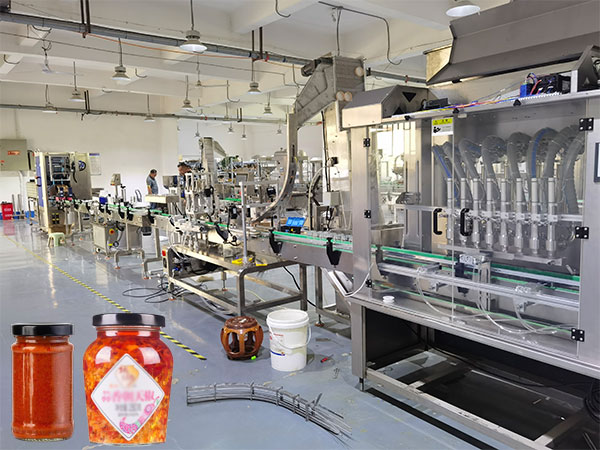 1L蒜蓉醬灌裝機(jī)壓蓋生產(chǎn)線